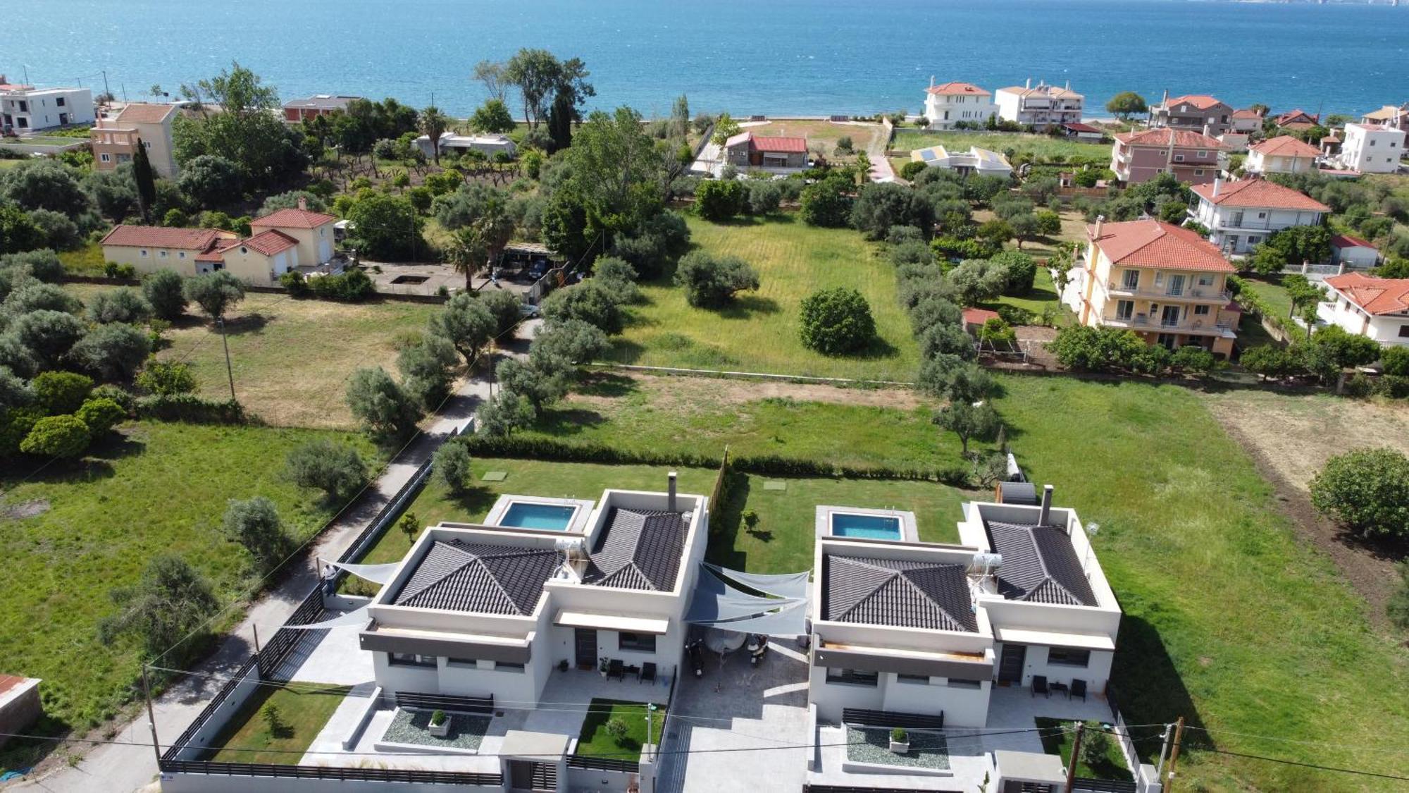 Nostos Luxury Villas With Private Pool In Nafpaktos Exterior foto