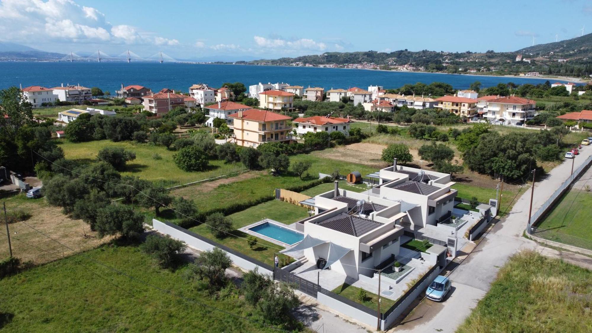 Nostos Luxury Villas With Private Pool In Nafpaktos Exterior foto